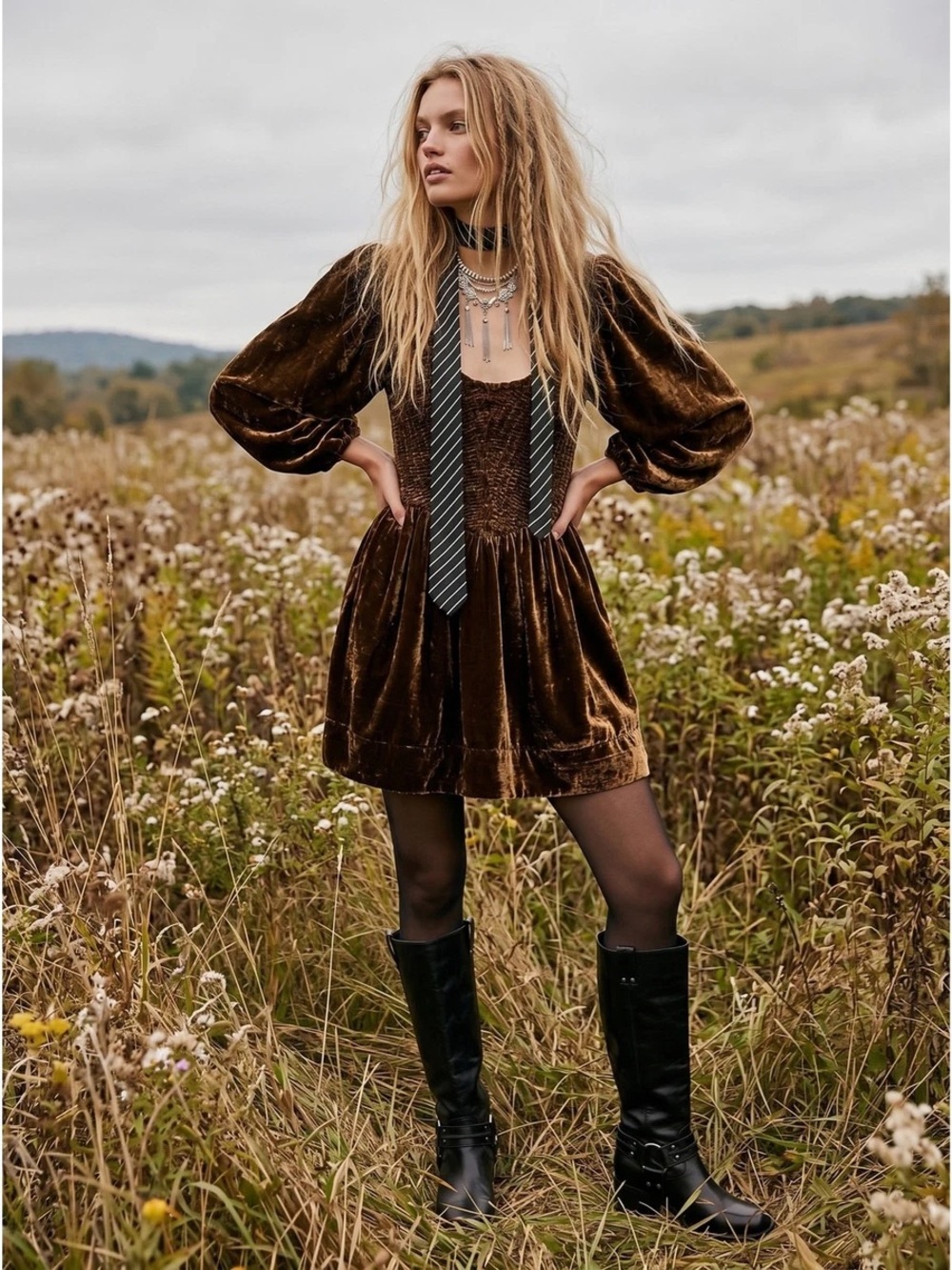 Free People | Farrier Velvet Mini Dress
